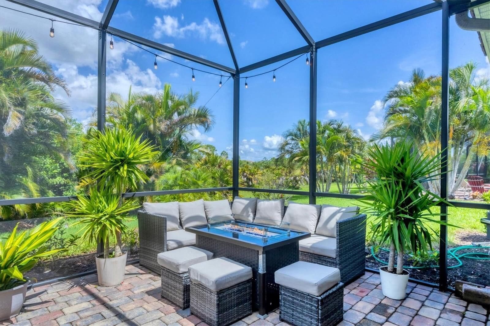 Fire pit and covered seating in the community (shared)