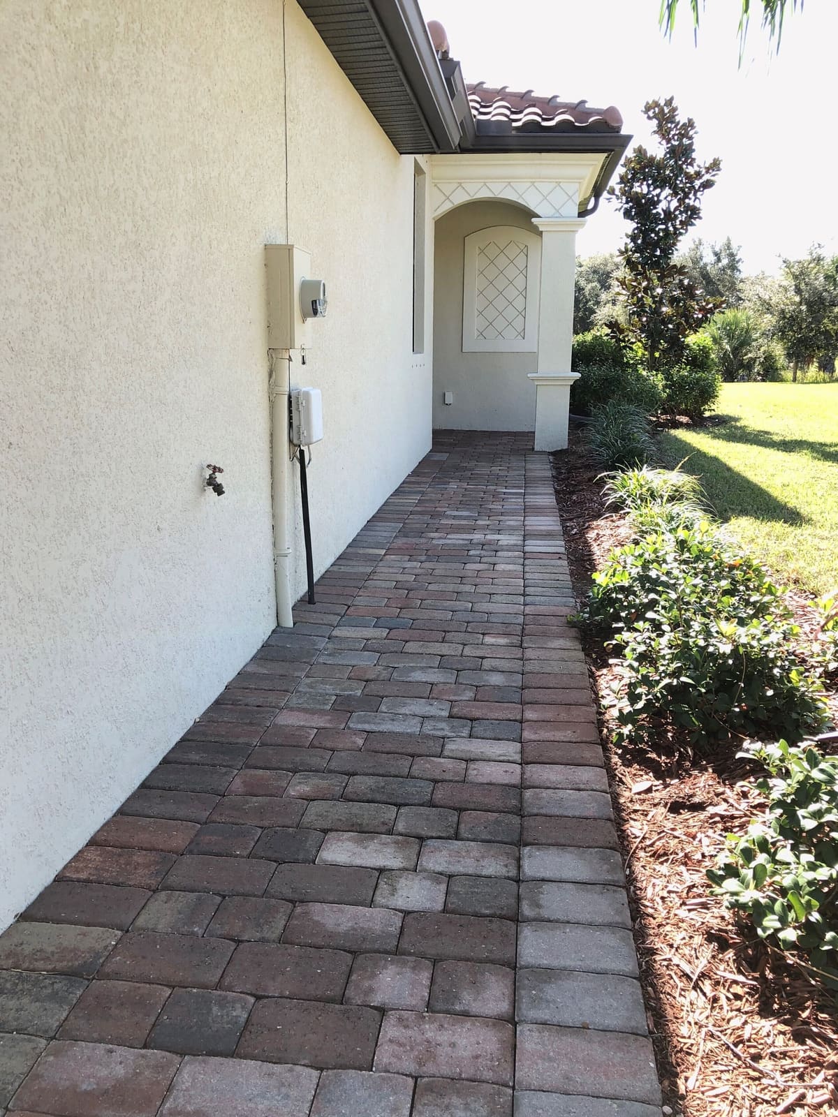 Paved path to the front entrance