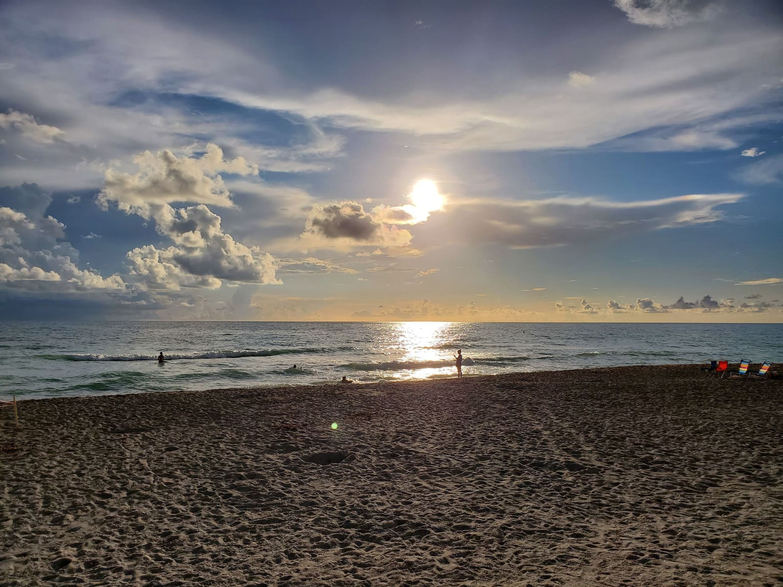 Venice beach at sunset, a 15–20 minute drive away